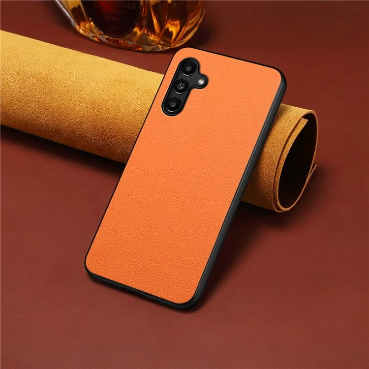 For Samsung Galaxy A15 4G / 5G Case Hybrid Leather Coated PC+TPU Shookproof Protection Cover