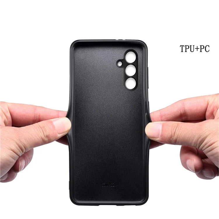 For Samsung Galaxy A05s 4G Case Anti-Drop Calf Texture Leather Coating Back Cover