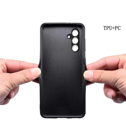 For Samsung Galaxy A05s 4G Case Anti-Drop Calf Texture Leather Coating Back Cover