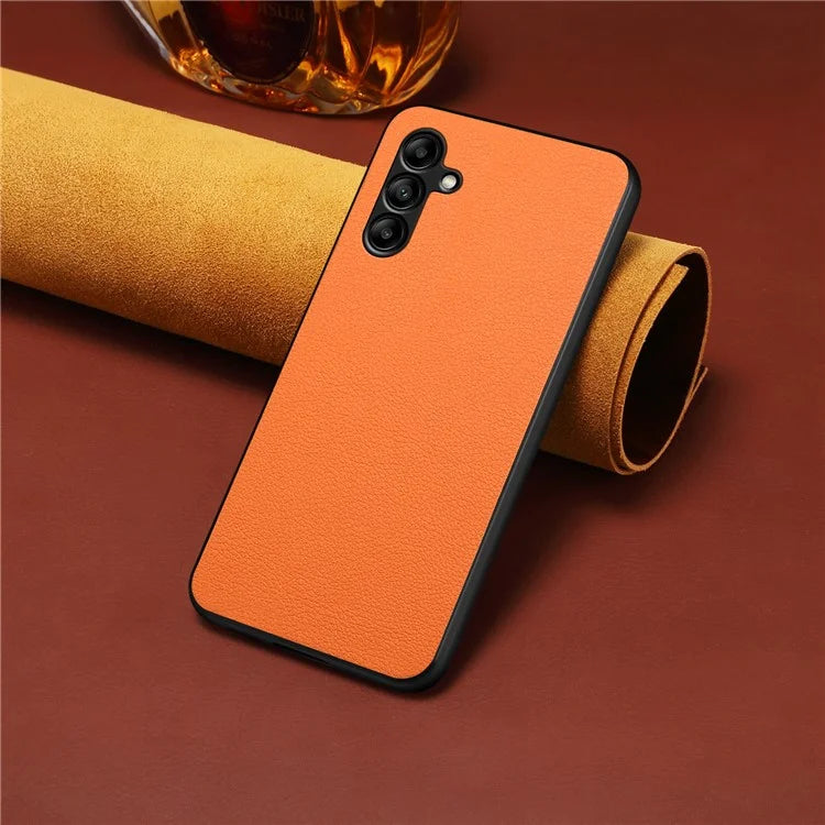 For Samsung Galaxy A05s 4G Case Anti-Drop Calf Texture Leather Coating Back Cover
