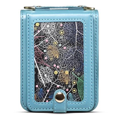 For Samsung Galaxy Z Flip5 5G Case PU Leather+PC Interstellar Pattern Phone Cover with Straps
