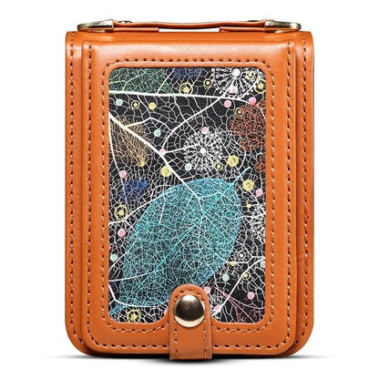 For Samsung Galaxy Z Flip5 5G Case PU Leather+PC Interstellar Pattern Phone Cover with Straps