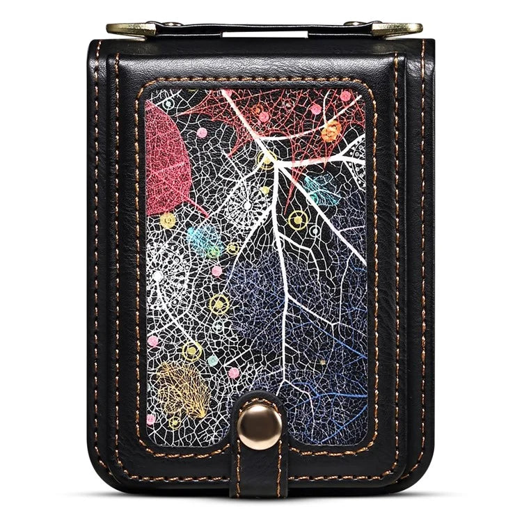 For Samsung Galaxy Z Flip3 5G Case with Wrist Strap Leather+PC Shockproof Phone Cover