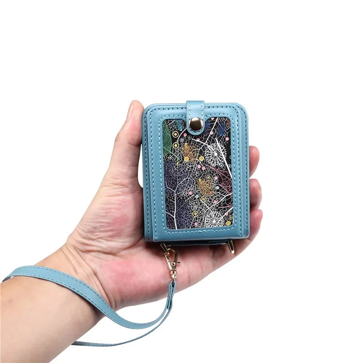 For Samsung Galaxy Z Flip3 5G Case with Wrist Strap Leather+PC Shockproof Phone Cover