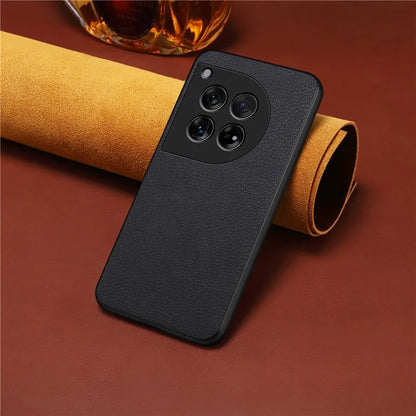 Leather Case for OnePlus 12 5G Shell Scratch-proof Calf Texture Back Cover