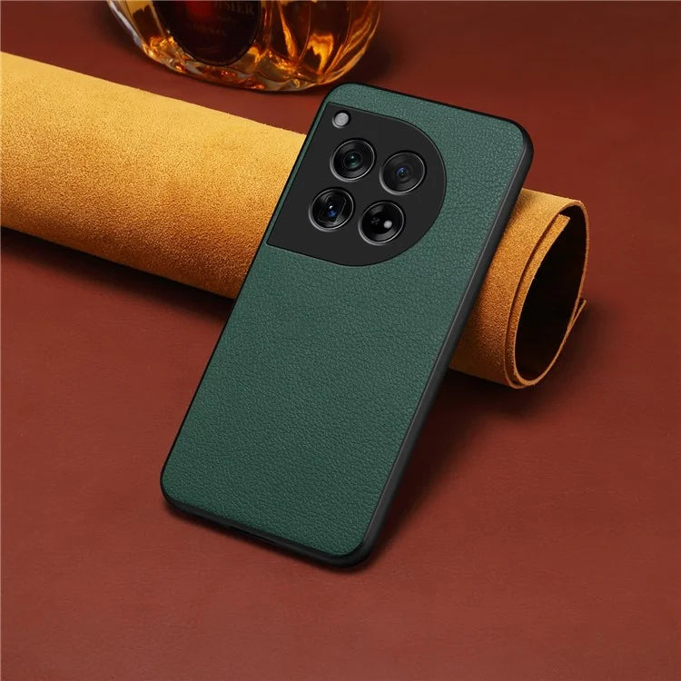 Leather Case for OnePlus 12 5G Shell Scratch-proof Calf Texture Back Cover