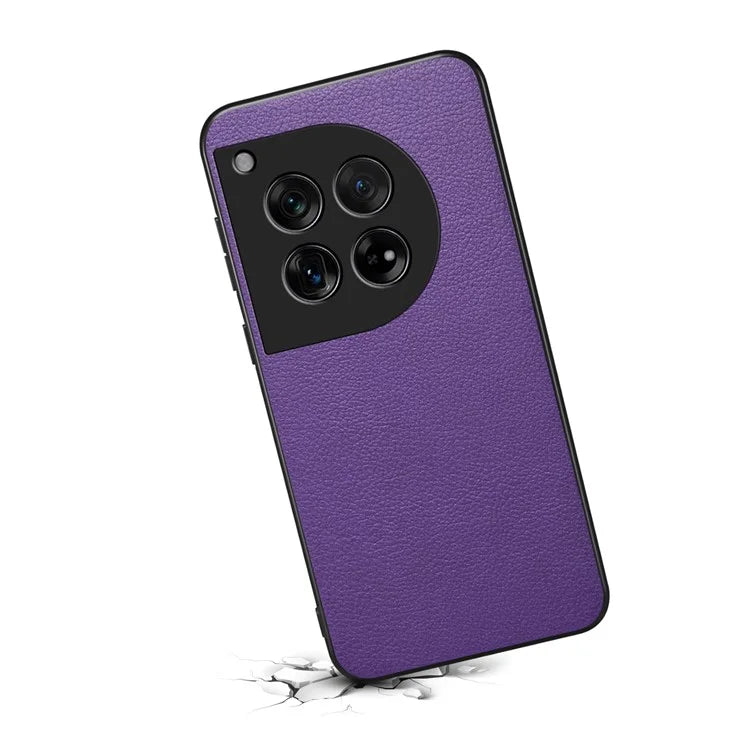 Leather Case for OnePlus 12 5G Shell Scratch-proof Calf Texture Back Cover