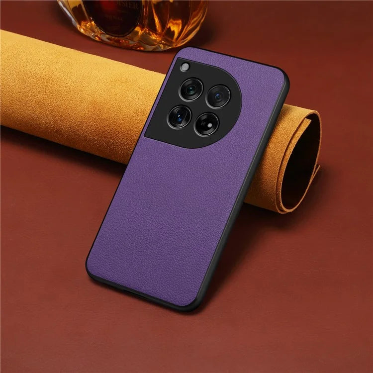 Leather Case for OnePlus 12 5G Shell Scratch-proof Calf Texture Back Cover