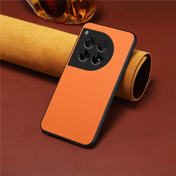 Leather Case for OnePlus 12 5G Shell Scratch-proof Calf Texture Back Cover