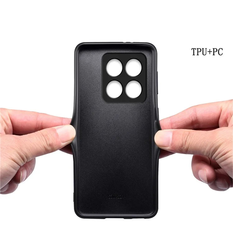 Case for Xiaomi 14 Pro Shell PU Leather+TPU+PC Calf Texture Cover