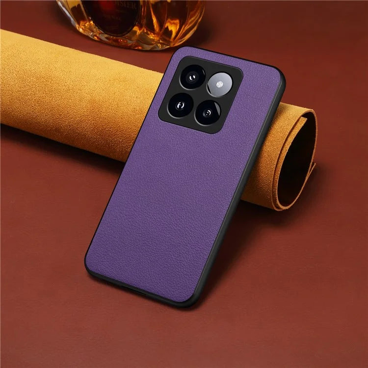 Case for Xiaomi 14 Pro Shell PU Leather+TPU+PC Calf Texture Cover