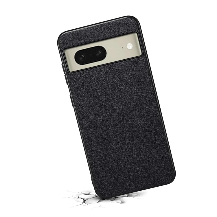 For Google Pixel 8 Case PU Leather Coated PC+TPU Drop-proof Phone Guard Cover