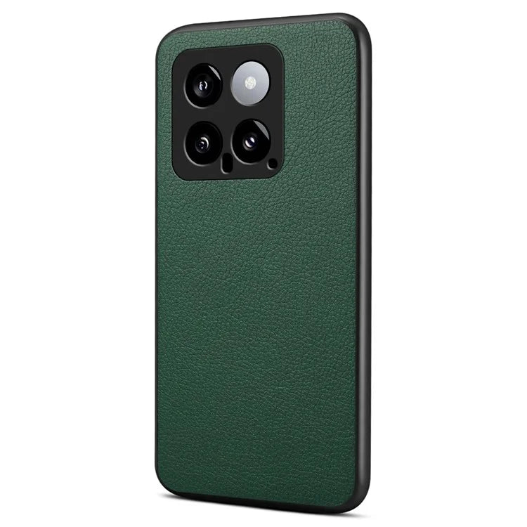 For Xiaomi 14 Case Hybrid Leather Coated PC+TPU Anti-drop Smart Phone Cover