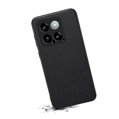 For Xiaomi 14 Case Hybrid Leather Coated PC+TPU Anti-drop Smart Phone Cover