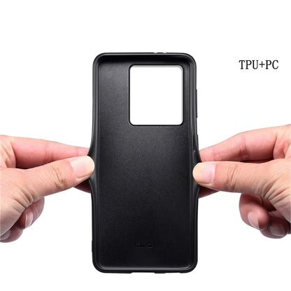 For Xiaomi 13T / 13T Pro / Redmi K60 Ultra Shockproof Case Calf Texture Leather Coating Phone Shell