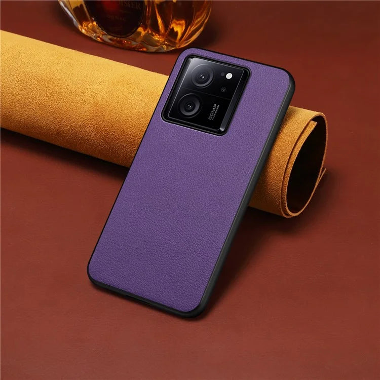 For Xiaomi 13T / 13T Pro / Redmi K60 Ultra Shockproof Case Calf Texture Leather Coating Phone Shell