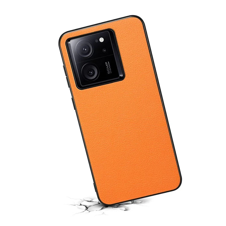 For Xiaomi 13T / 13T Pro / Redmi K60 Ultra Shockproof Case Calf Texture Leather Coating Phone Shell