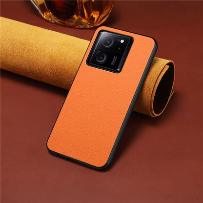 For Xiaomi 13T / 13T Pro / Redmi K60 Ultra Shockproof Case Calf Texture Leather Coating Phone Shell