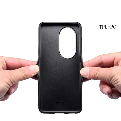 For Huawei nova 12 Pro 5G Case Shock Absorbing Calf Texture Phone Protective Cover