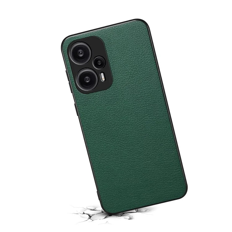 For Xiaomi Redmi Note 12 Turbo / Poco F5 5G Case Anti-Scratch Calf Texture Leather Shell