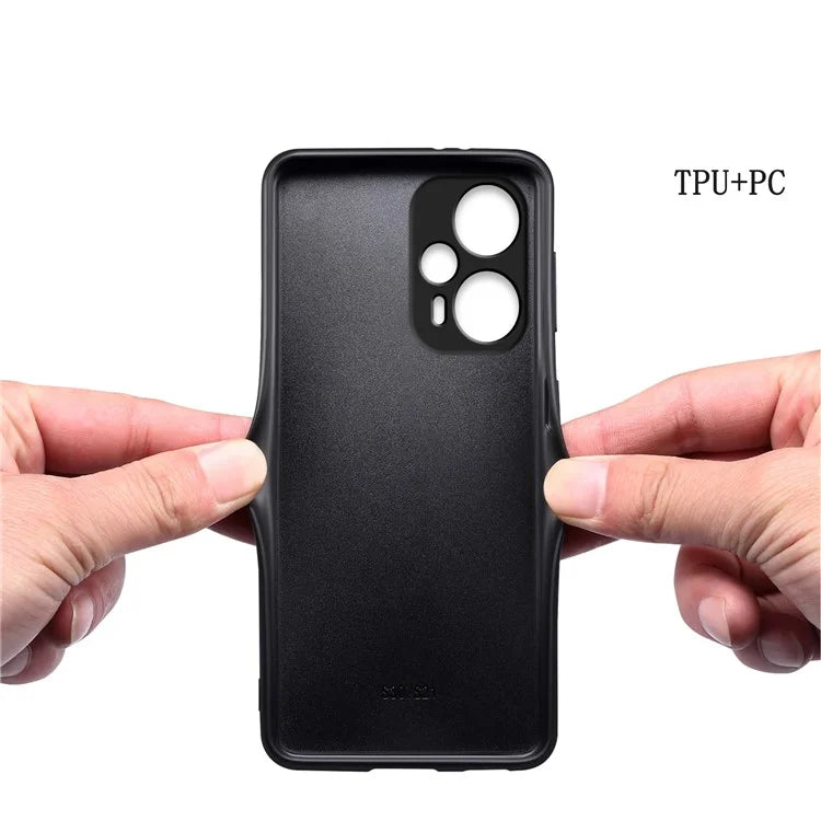 For Xiaomi Redmi Note 12 Turbo / Poco F5 5G Case Anti-Scratch Calf Texture Leather Shell