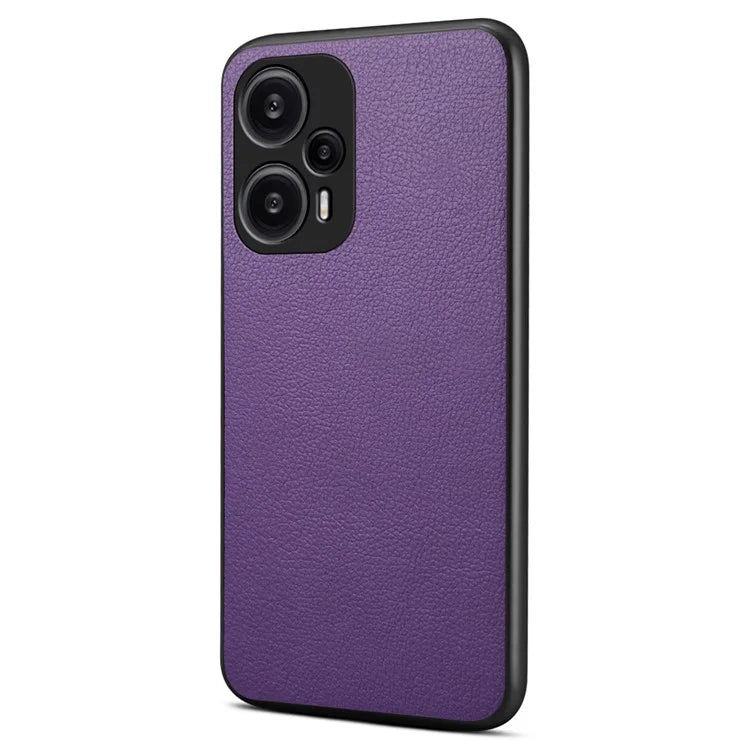 For Xiaomi Redmi Note 12 Turbo / Poco F5 5G Case Anti-Scratch Calf Texture Leather Shell