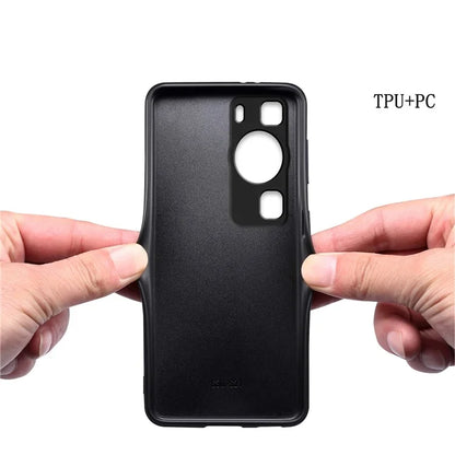 For Huawei P60 / P60 Pro Case PU+PC+TPU Hybrid Drop-resistant Mobile Phone Protector
