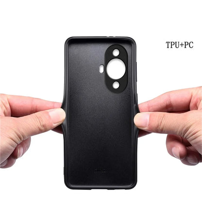 For Huawei nova 11 Case Scratch-Resistant PU+PC+TPU Hybrid Phone Cover