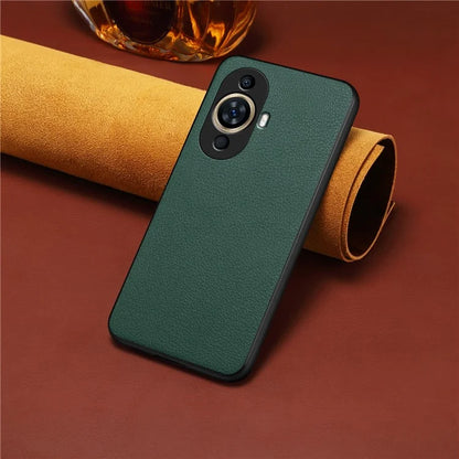For Huawei nova 11 Case Scratch-Resistant PU+PC+TPU Hybrid Phone Cover
