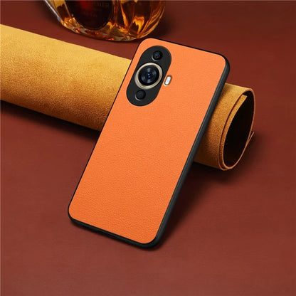 For Huawei nova 11 Case Scratch-Resistant PU+PC+TPU Hybrid Phone Cover