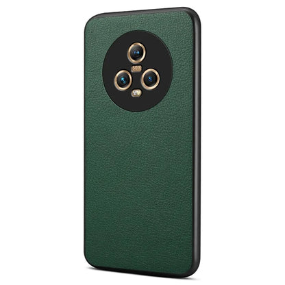For Honor Magic5 Hybrid Case Calf Texture PU+PC+TPU Slim Phone Cover