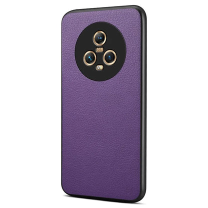 For Honor Magic5 Hybrid Case Calf Texture PU+PC+TPU Slim Phone Cover