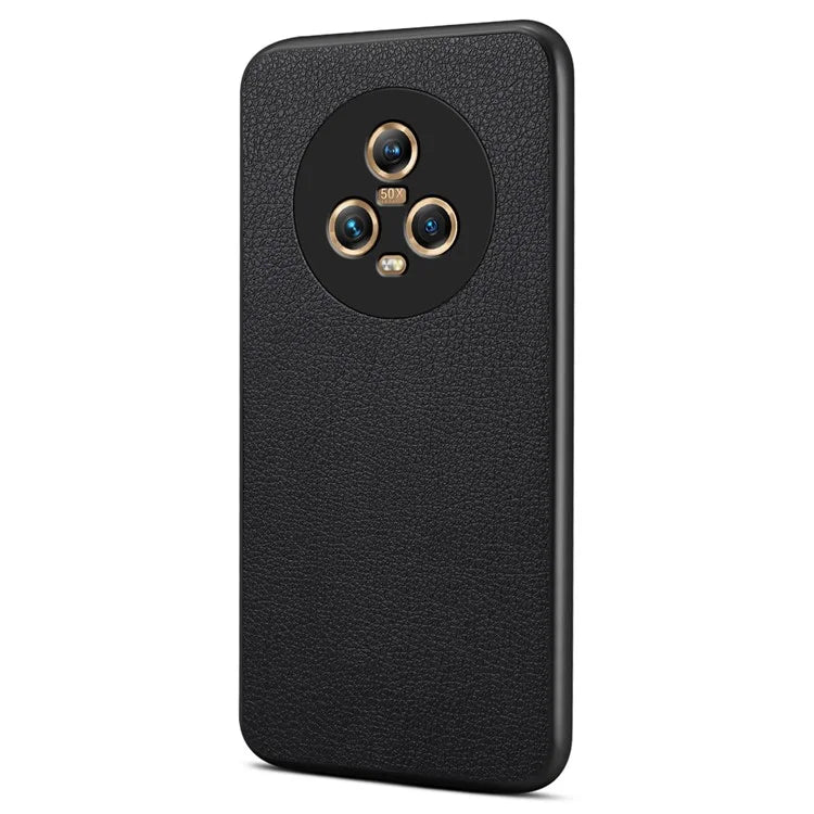 For Honor Magic5 Hybrid Case Calf Texture PU+PC+TPU Slim Phone Cover