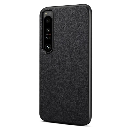 For Sony Xperia 1 IV 5G Phone Case PU Leather Coating Hybrid PC+TPU Phone Cover