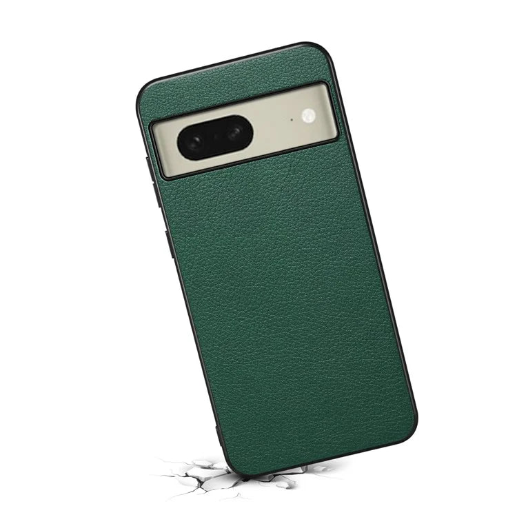 For Google Pixel 8a Case Calf Texture PU Leather Coated PC+TPU Phone Cover