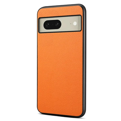 For Google Pixel 8a Case Calf Texture PU Leather Coated PC+TPU Phone Cover