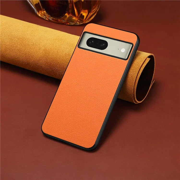 For Google Pixel 8a Case Calf Texture PU Leather Coated PC+TPU Phone Cover