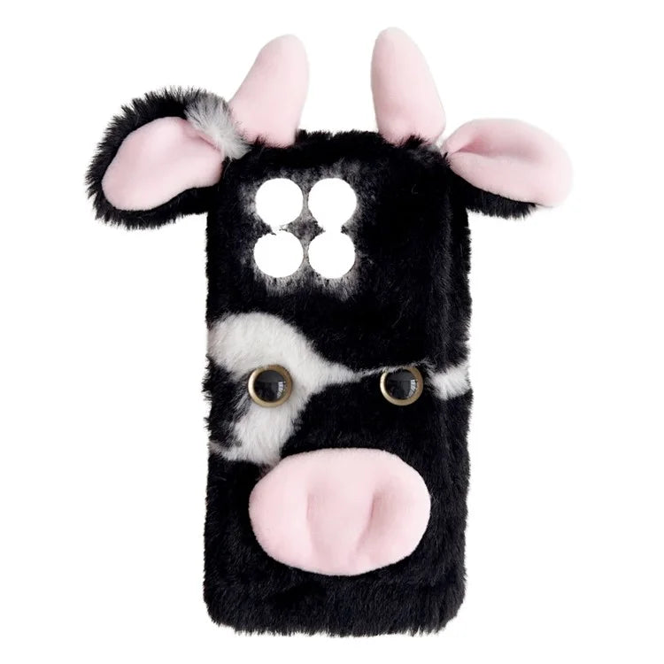For Xiaomi Poco F6 Pro 5G / Redmi K70 5G / K70 Pro 5G TPU Case Cute Stylish Cows Ear Furry Phone Shell