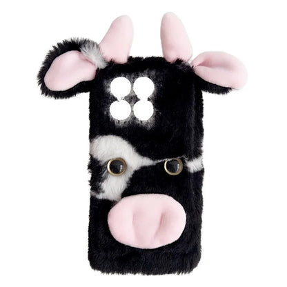 For Xiaomi Poco F6 Pro 5G / Redmi K70 5G / K70 Pro 5G TPU Case Cute Stylish Cows Ear Furry Phone Shell
