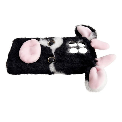 For Xiaomi Poco F6 Pro 5G / Redmi K70 5G / K70 Pro 5G TPU Case Cute Stylish Cows Ear Furry Phone Shell