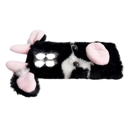 For Xiaomi Poco F6 Pro 5G / Redmi K70 5G / K70 Pro 5G TPU Case Cute Stylish Cows Ear Furry Phone Shell