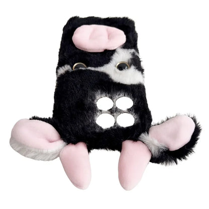 For Xiaomi Poco F6 Pro 5G / Redmi K70 5G / K70 Pro 5G TPU Case Cute Stylish Cows Ear Furry Phone Shell