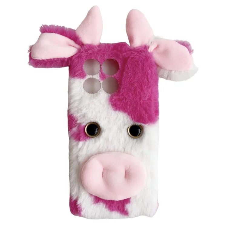 For Xiaomi Poco F6 Pro 5G / Redmi K70 5G / K70 Pro 5G TPU Case Cute Stylish Cows Ear Furry Phone Shell