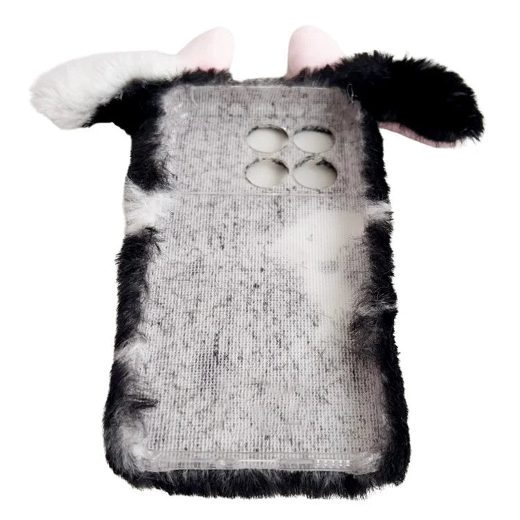 For Xiaomi Poco F6 Pro 5G / Redmi K70 5G / K70 Pro 5G TPU Case Cute Stylish Cows Ear Furry Phone Shell