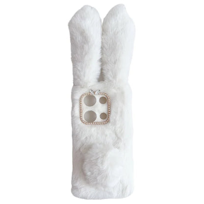 For Xiaomi Redmi Note 13 Pro 4G / Poco M6 Pro 4G TPU Case 3D Bunny Ears Furry Hairball Back Phone Cover