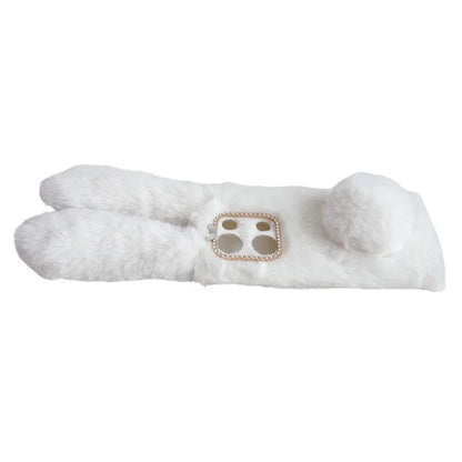 For Xiaomi Redmi Note 13 Pro 4G / Poco M6 Pro 4G TPU Case 3D Bunny Ears Furry Hairball Back Phone Cover