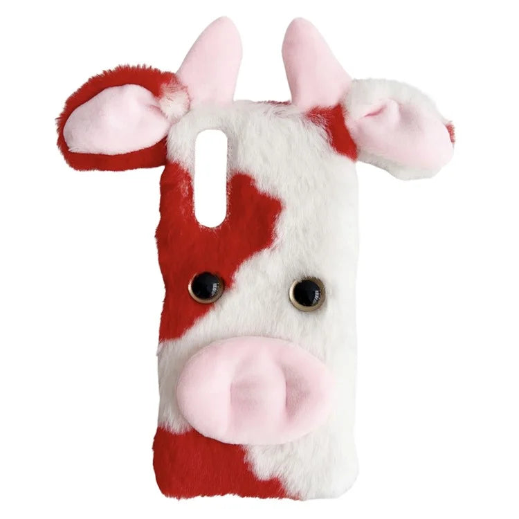 For Sony Xperia 10 V Case Fluffy Cows Ear Soft TPU Slim Phone Case