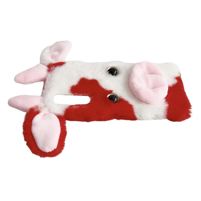 For Sony Xperia 10 V Case Fluffy Cows Ear Soft TPU Slim Phone Case