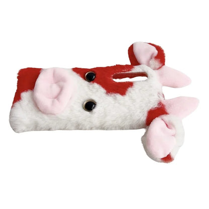 For Sony Xperia 10 V Case Fluffy Cows Ear Soft TPU Slim Phone Case