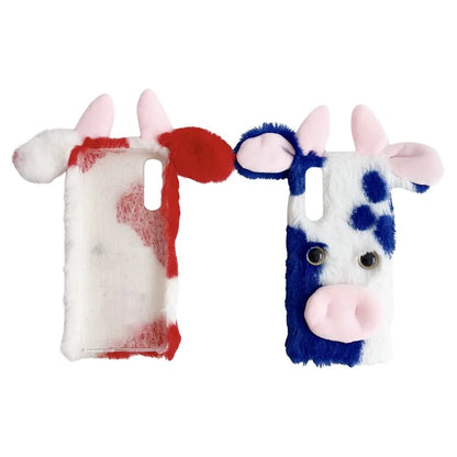 For Sony Xperia 10 V Case Fluffy Cows Ear Soft TPU Slim Phone Case